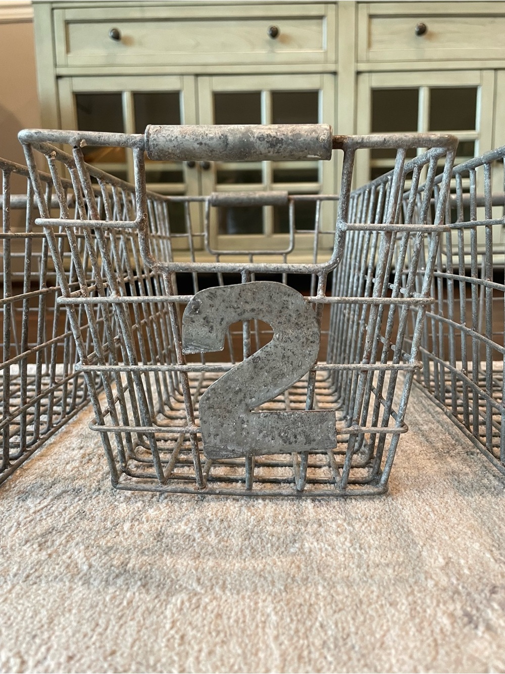 Restoration Hardware Metal Numbered Storage Baskets - Picture 4 of 5